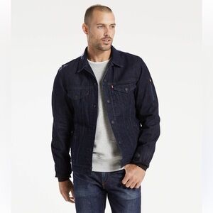 Levi's® Commuter X Jacquard By Google Trucker Jacket - Dark Wash